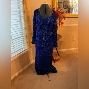 Stunning Blue Sequin Gown